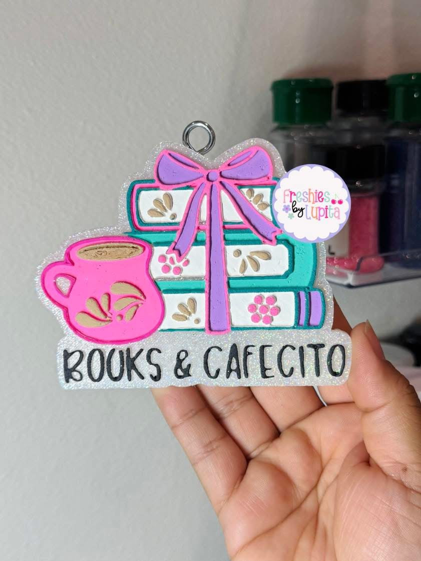 Books & Cafecito Silicone Freshie Mold