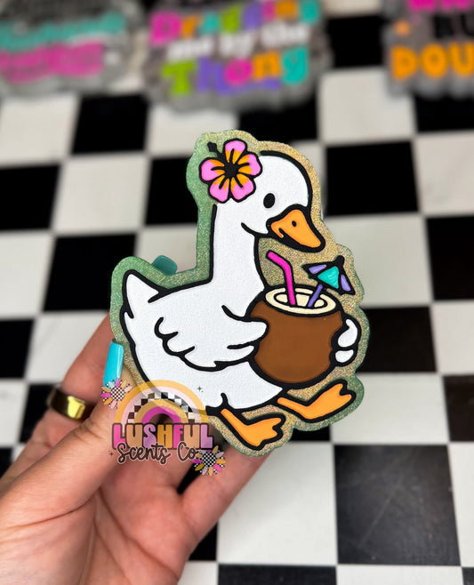 Goose with coconut drink Silicone Freshie Mold