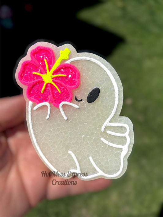 Hibiscus Ghost Silicone Freshie Freshie Mold