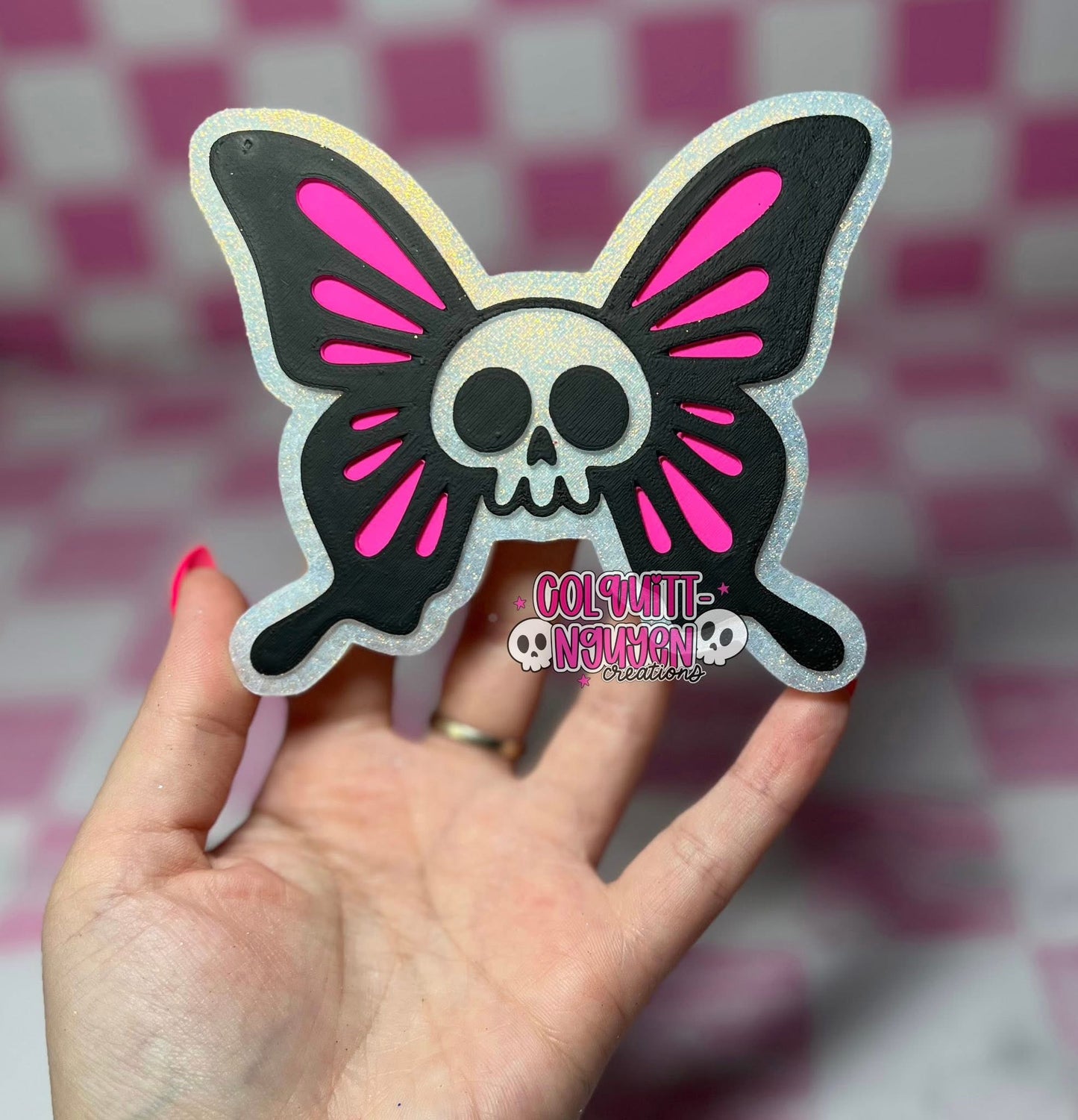 Skull Butterfly Silicone Freshie Freshie Mold