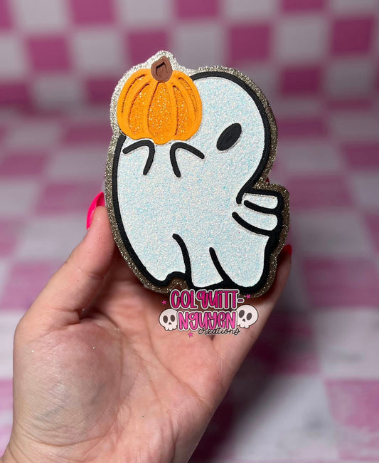 Pumpkin ghost silicone freshie mold