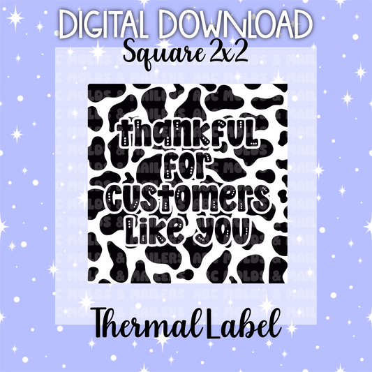 2x2 square digital download thermal label- digital Download