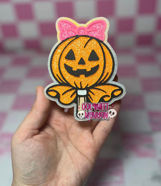 Pumpkin lollipop silicone freshie mold