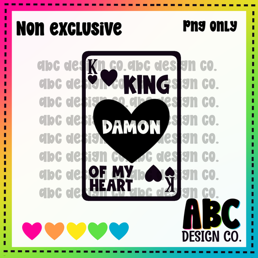 King of my heart - Damon - NON Exclusive PNG - digital download