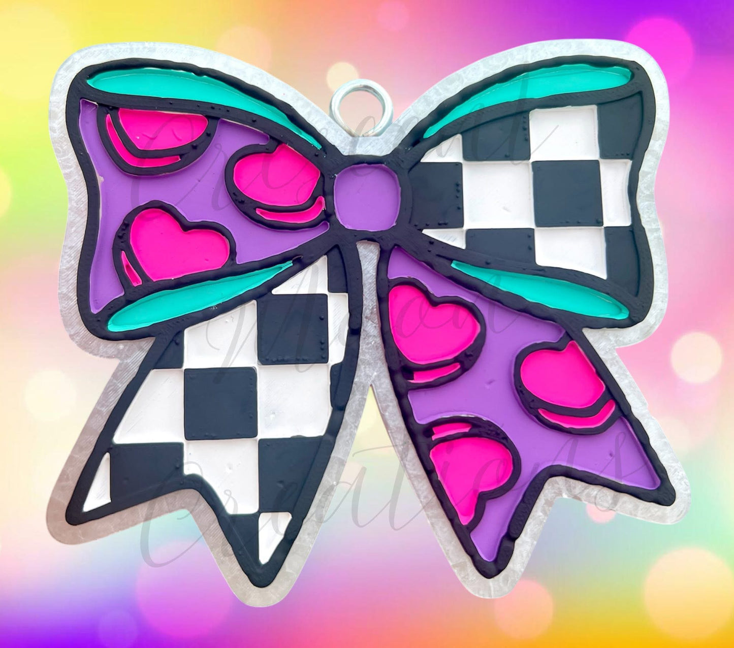 Conversation Hearts Bow Silicone Freshie Mold
