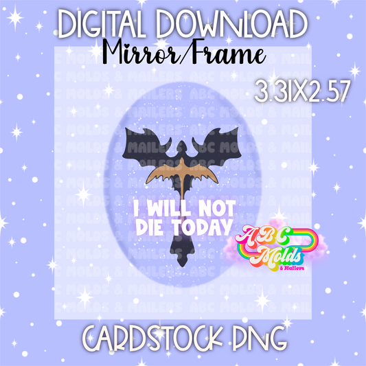 Digital Download - PNG Cardstock Download - mirror/frame - dragons