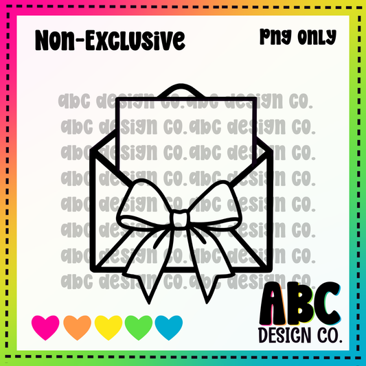 Bow Envelope PNG - NON Exclusive - digital download