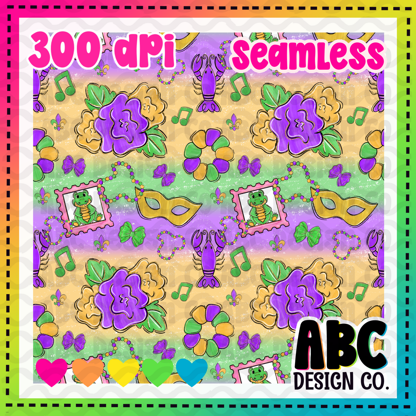 Mardi Gras inspired Seamless