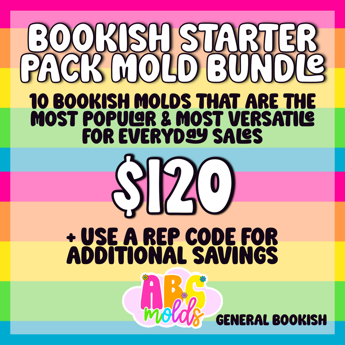 General Bookish Mold Bundle of 10 molds