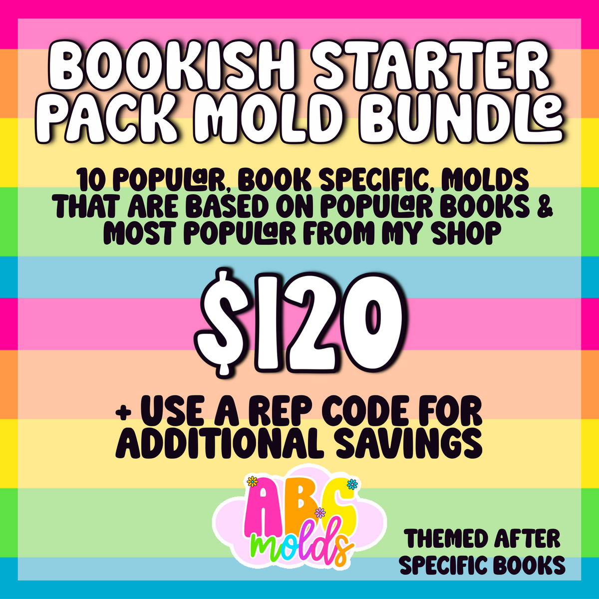 Inspired by books Bookish Mold Bundle of 10 molds