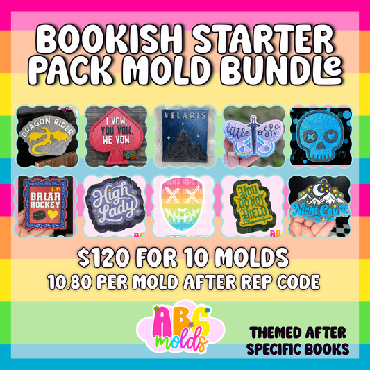 Inspired by books Bookish Mold Bundle of 10 molds