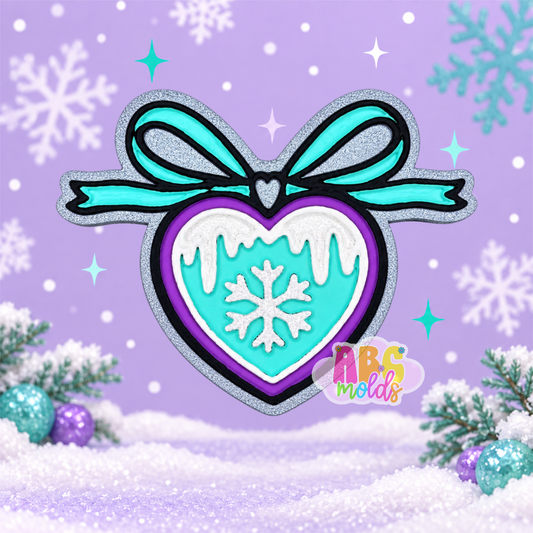 Snowflake locket - Silicone Freshie Mold