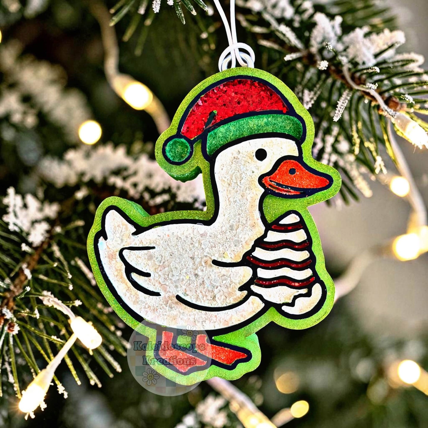 Christmas Goose with cake Silicone Freshie Mold