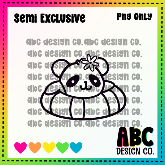 Panda summer float PNG only - Semi-Exclusive - digital download