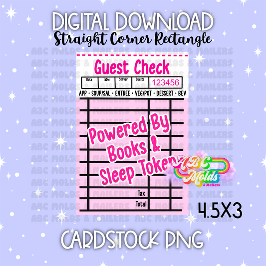 Digital Download - PNG Cardstock Download - Straight Edge - Guest Ticket 5