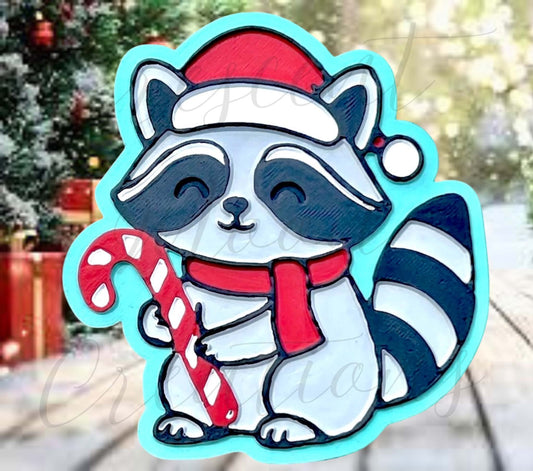 Christmas Raccoon Silicone Freshie Mold