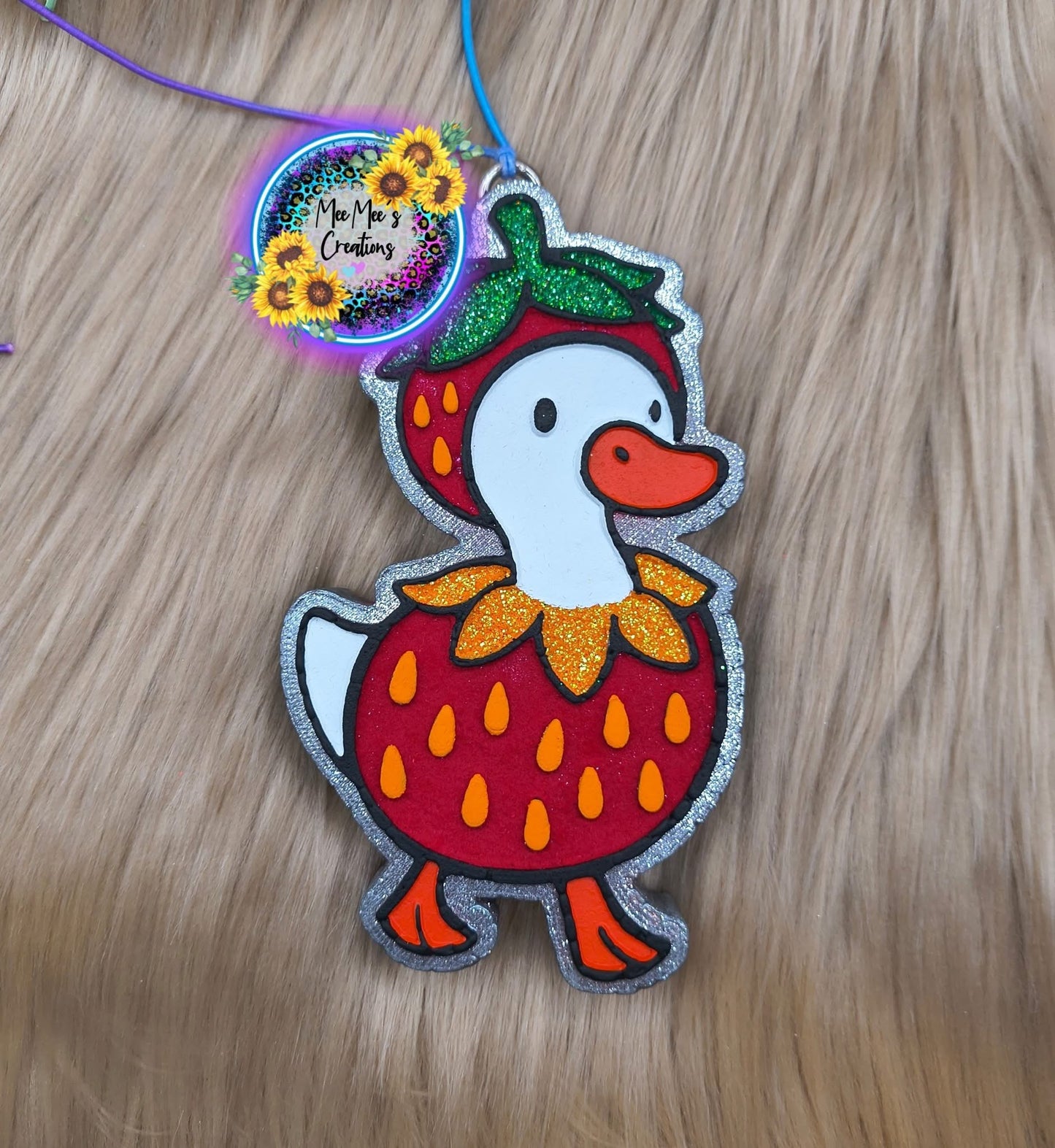 Strawberry Goose Silicone Freshie Mold