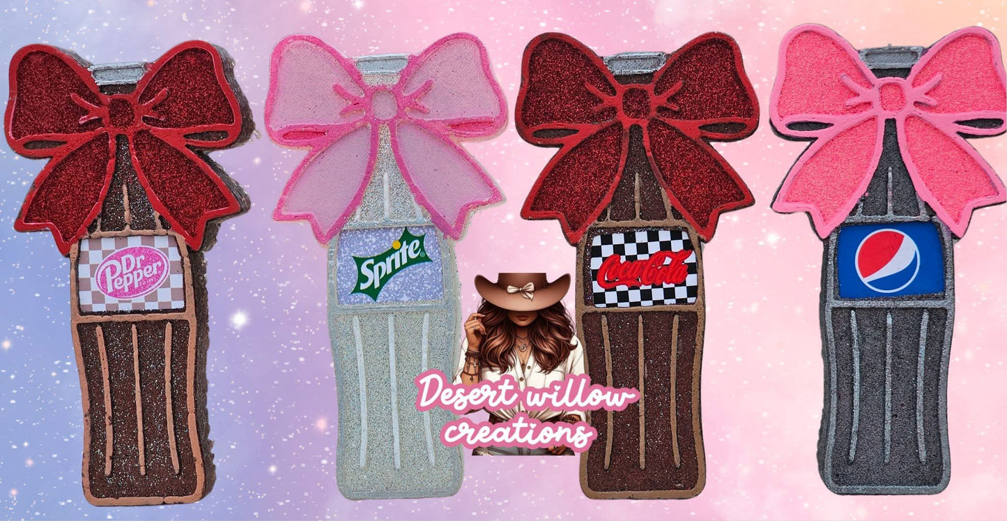 Soda Bottle with Bow Silicone Mold