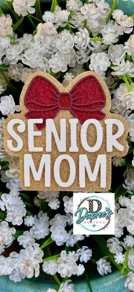 Senior mom with bow Silicone Freshie Mold
