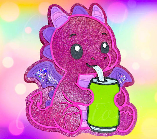 Dragon with cup - Silicone Freshie Mold
