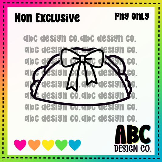 Taco with bow PNG  - NON Exclusive - digital download