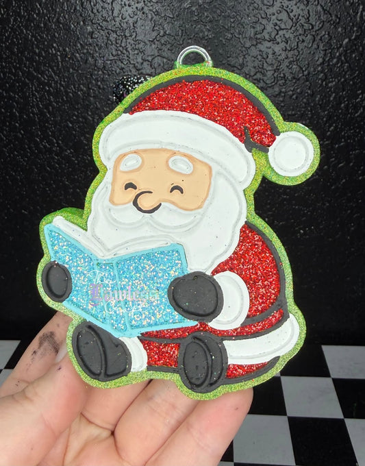 Reading Santa Silicone Freshie Mold