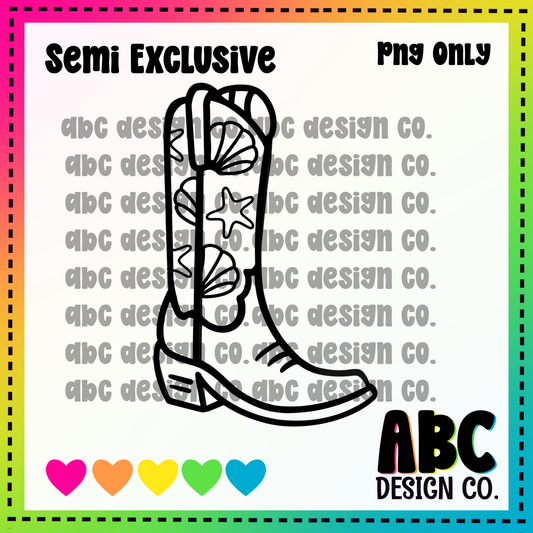 Shell boot PNG & STL - Semi-Exclusive - digital download