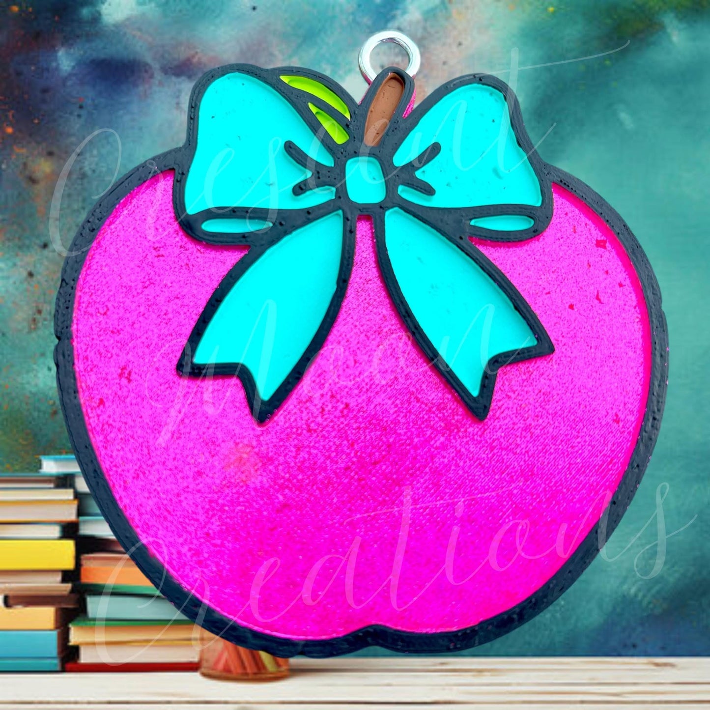 Apple with Bow Silicone Mold