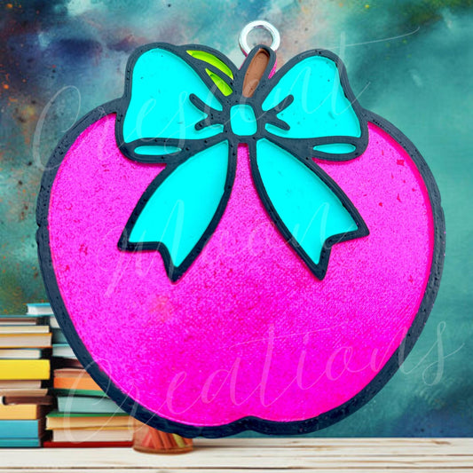 Apple with Bow Silicone Mold