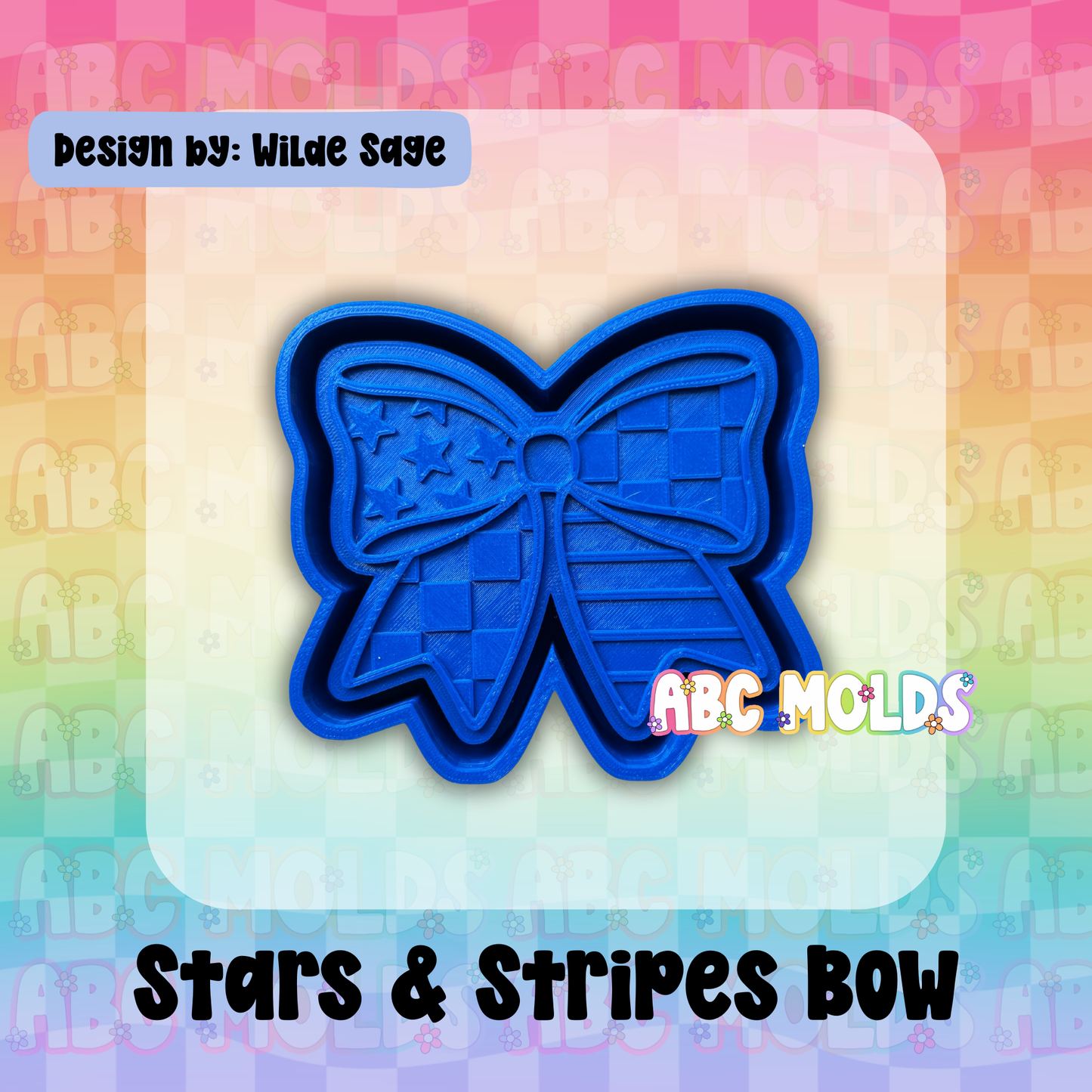 Stars & Stripes Bow Silicone Mold