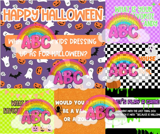 Halloween 7 Day Interactive FB Posts - DIGITAL DOWNLOAD