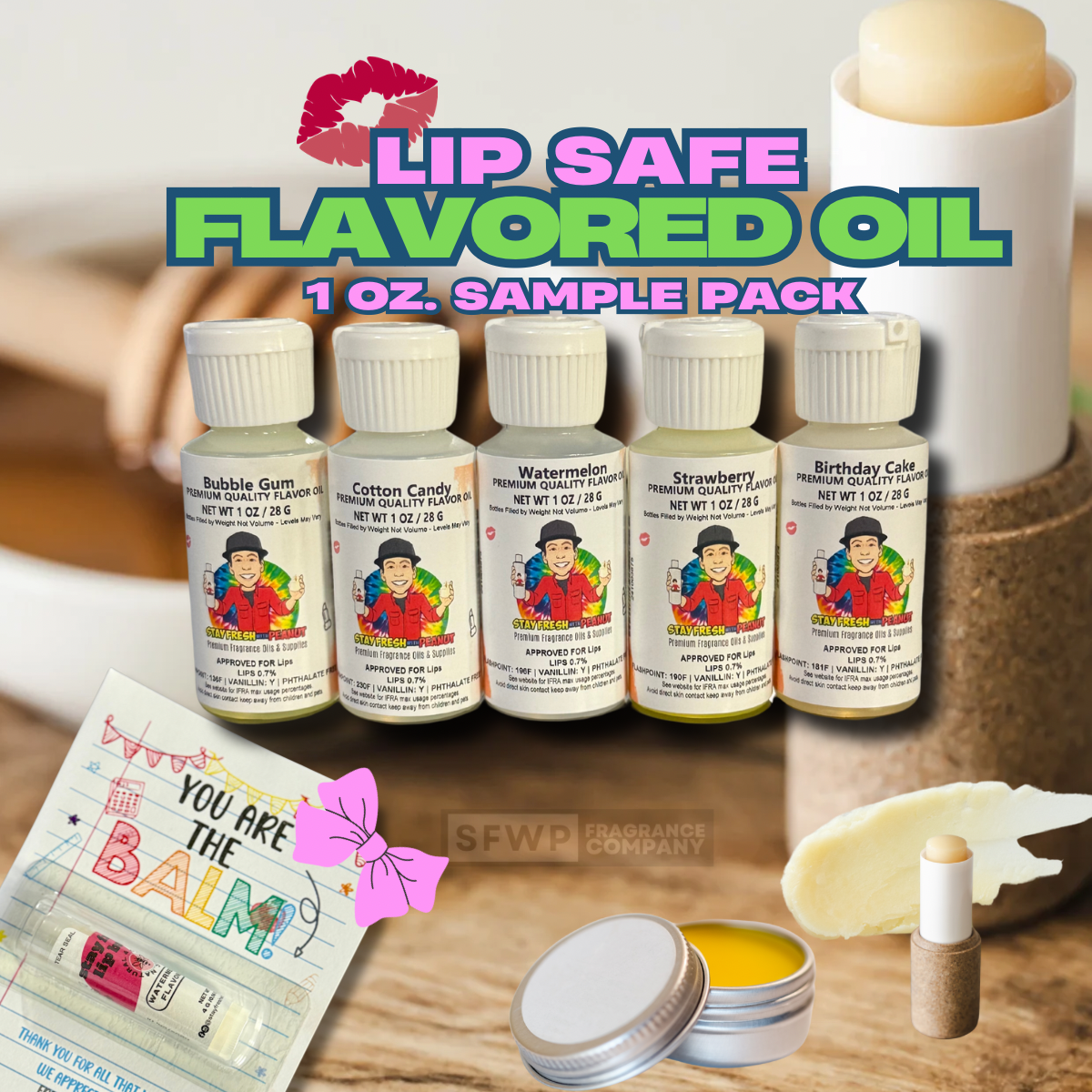 Lip Safe Flavor Oil | 1 oz. Sample Pack *ABC