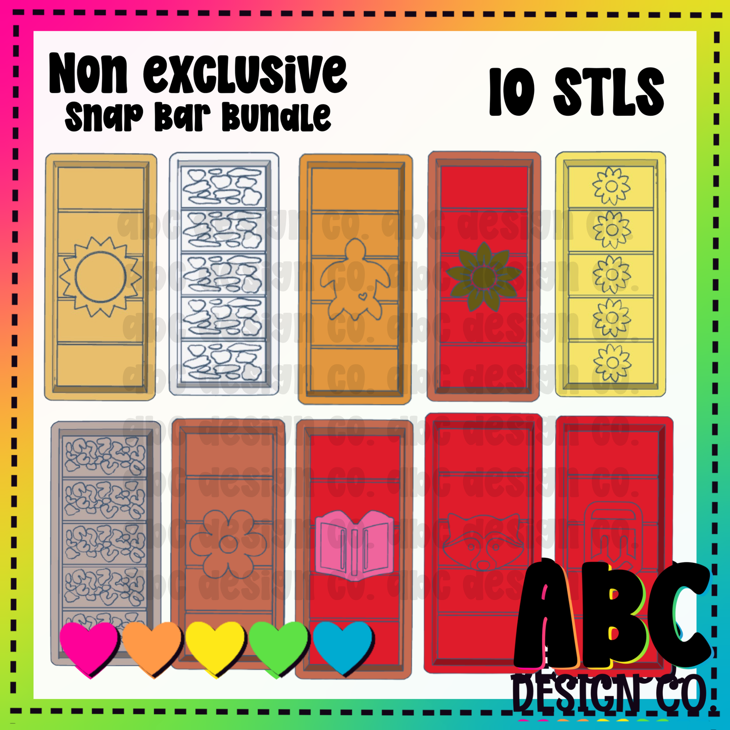 10 ct Snapbar WAX Mold STL BUNDLE - digital download