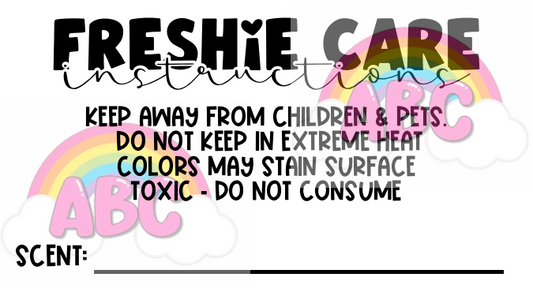 Freshie Care Label Digital Download