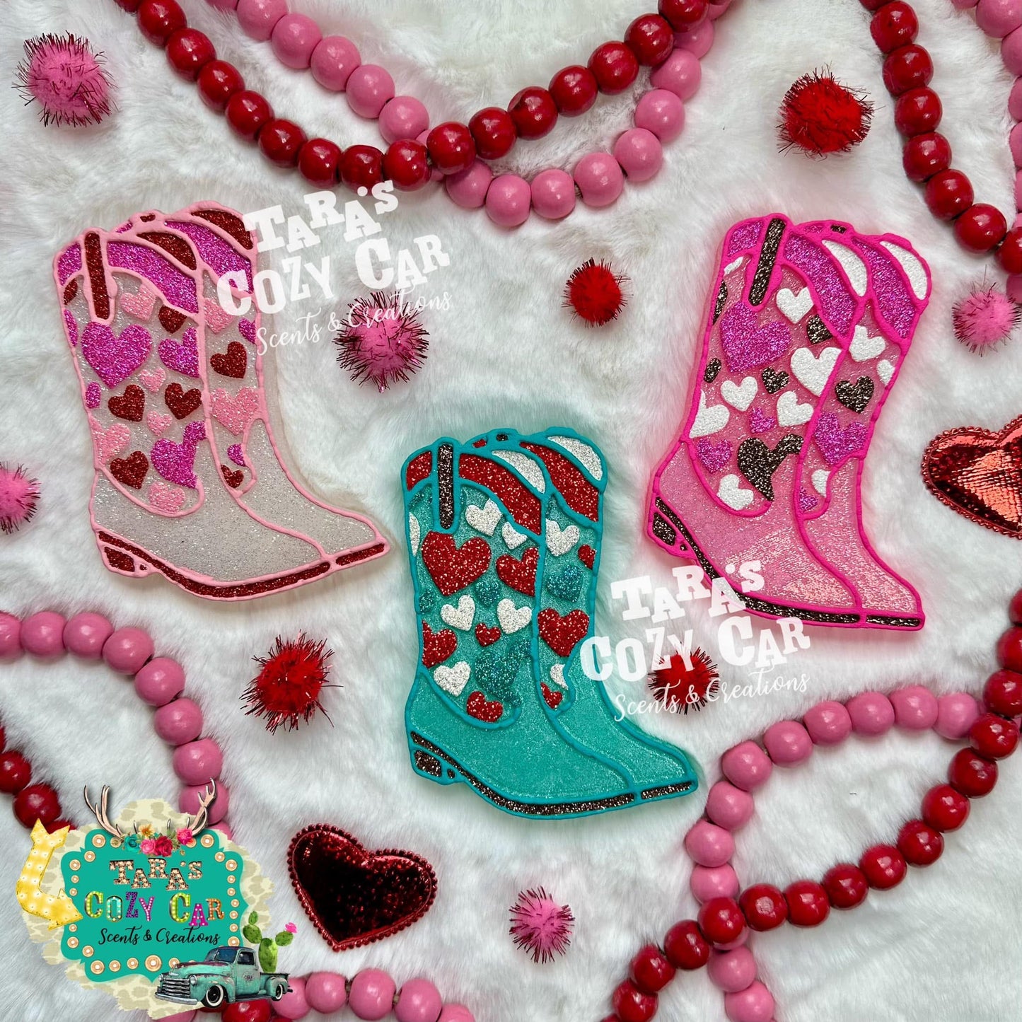 Cowboy Boots w/ Hearts Silicone Mold - Formerly Semper Scents