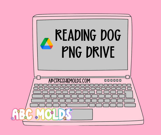 Reading Dog Cardstock PNG Drive