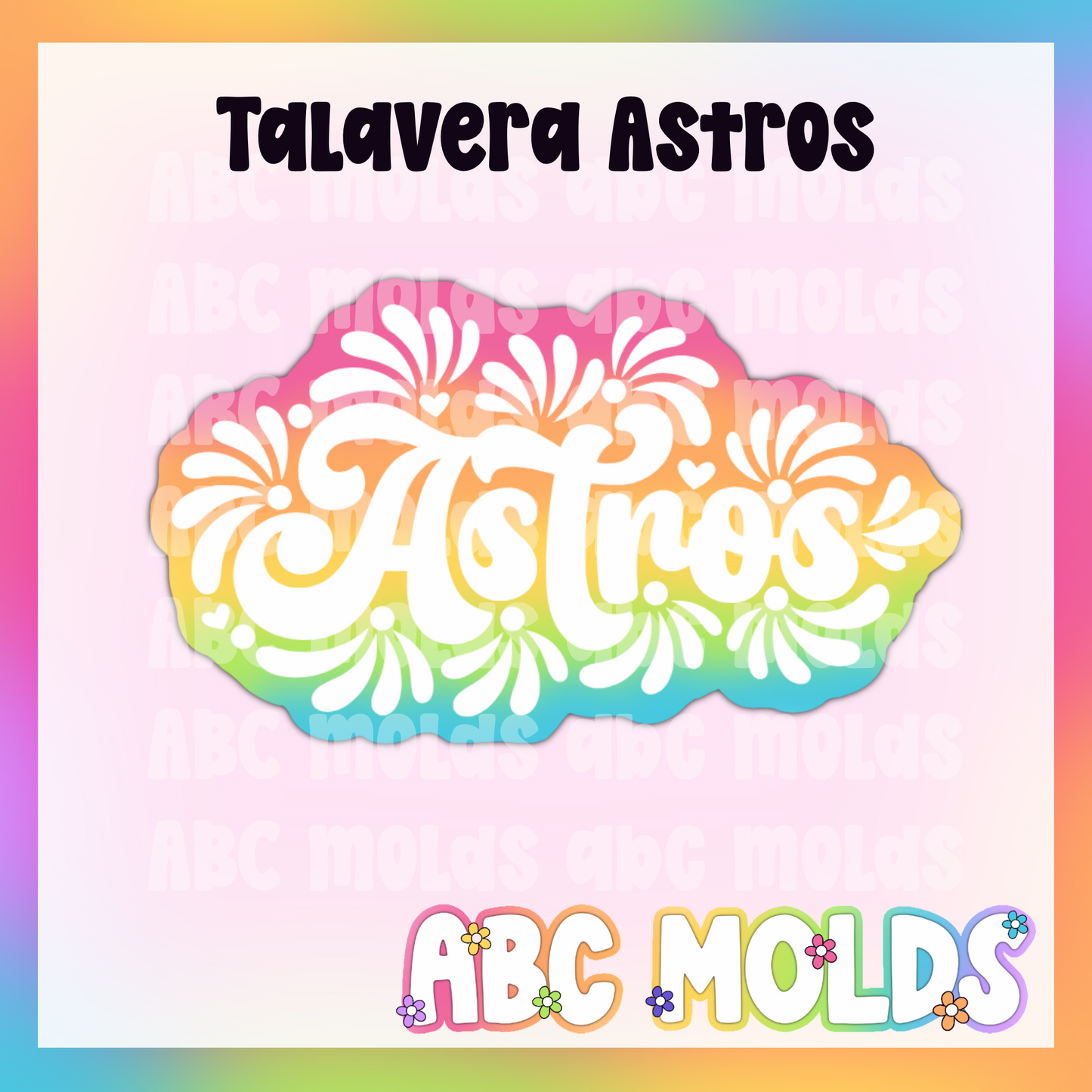 Talavera Astros Silicone Freshie Mold
