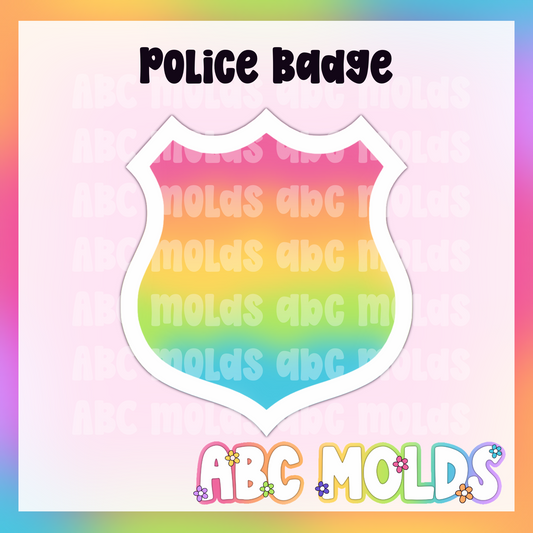 Police Badge Silicone Freshie Mold