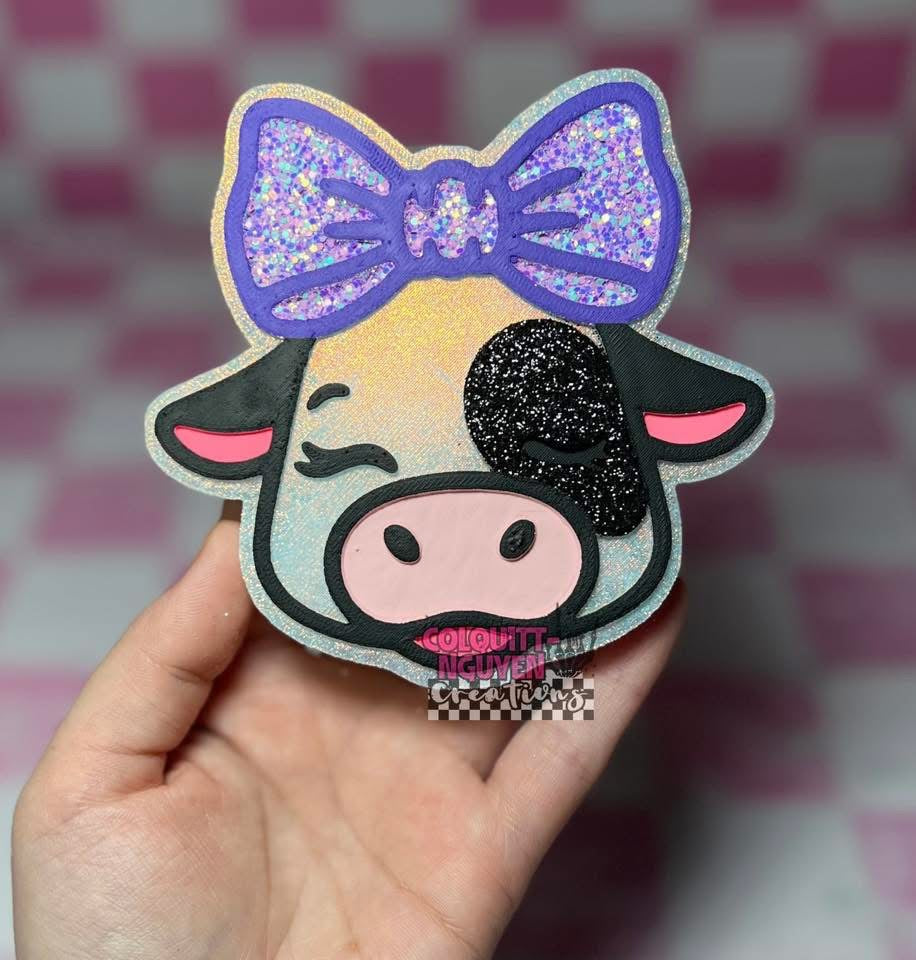 Bow Cow Silicone Freshie Mold