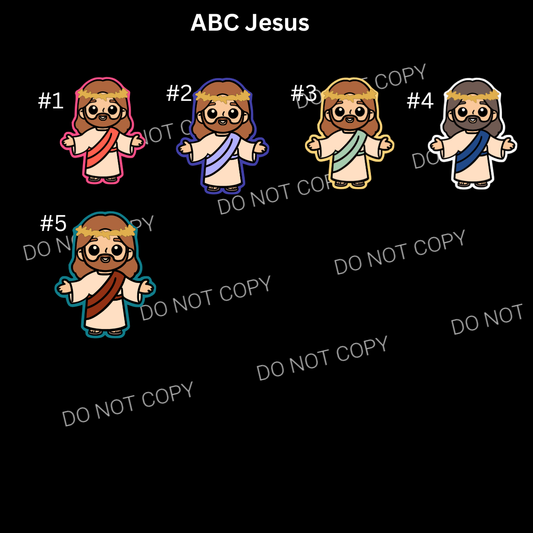 ABC Jesus Cardstock - Shipped by Kaleidoscope Kreations