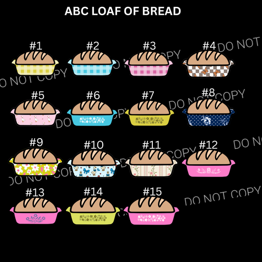 ABC LOAF OF BREAD CARDSTOCK - Shipped by Kaleidoscope Kreations