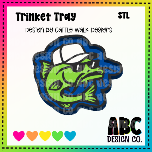Cool Catfish - Trinket Tray - STL & 3mf - Digital Download - (design by Cattle Walk Design) (Copy)