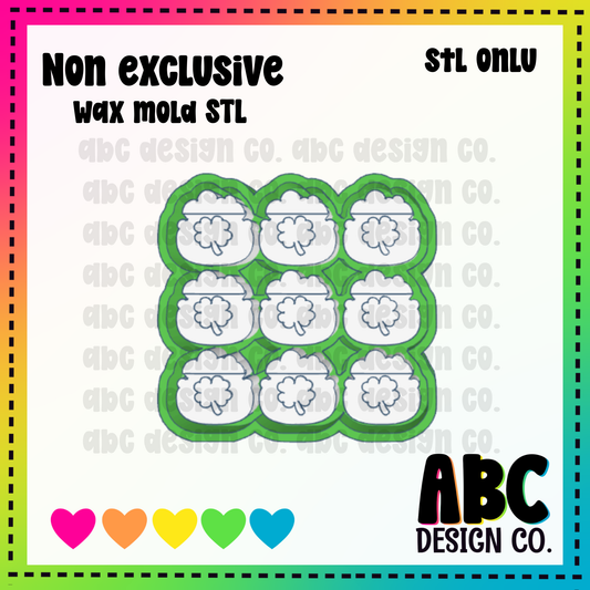 Pot of Gold WAX Mold STL - digital download