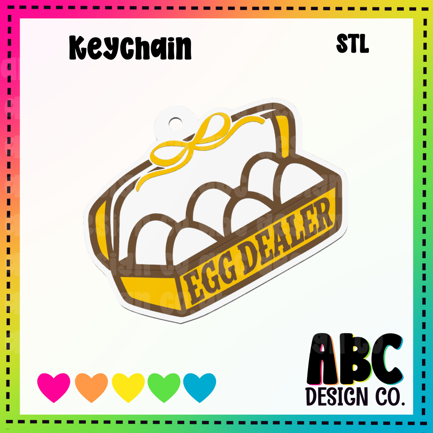 Egg Dealer -  Key Chain - STL & 3mf - Digital Download