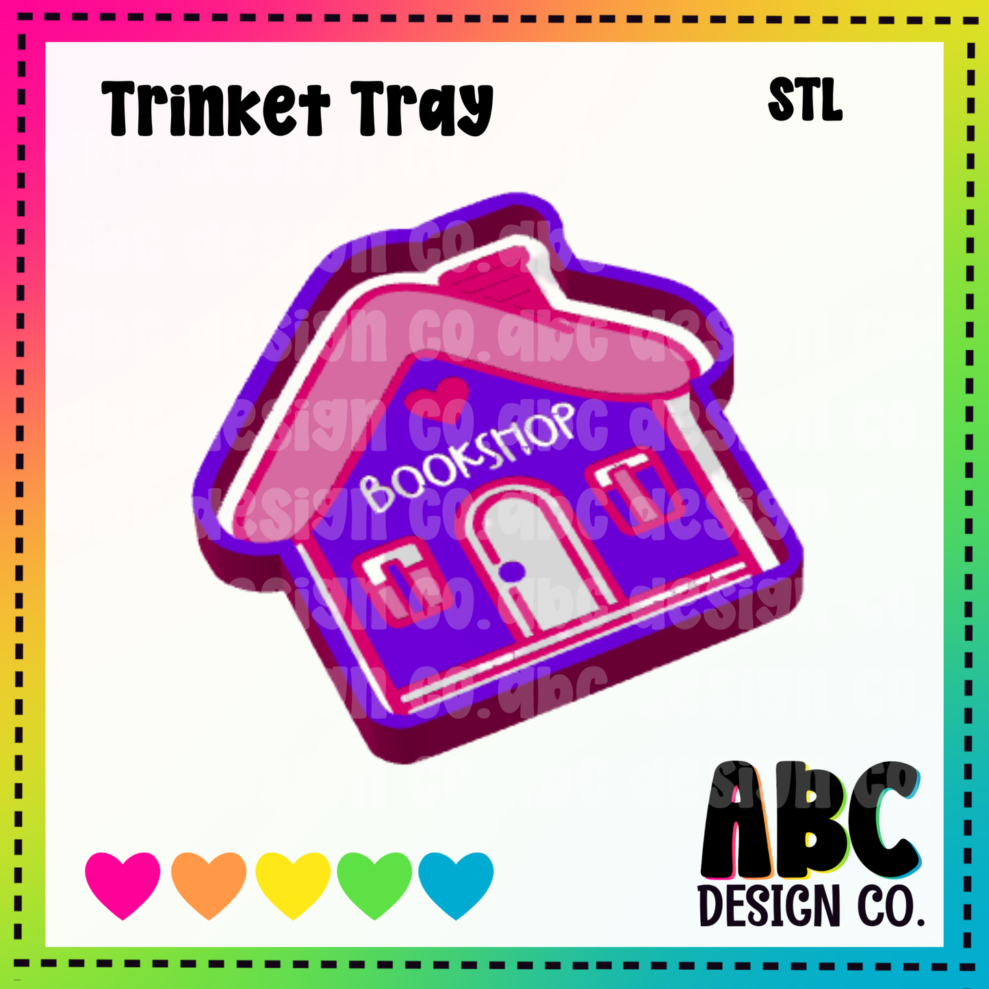 Bookshop - Trinket Tray - STL - Digital Download