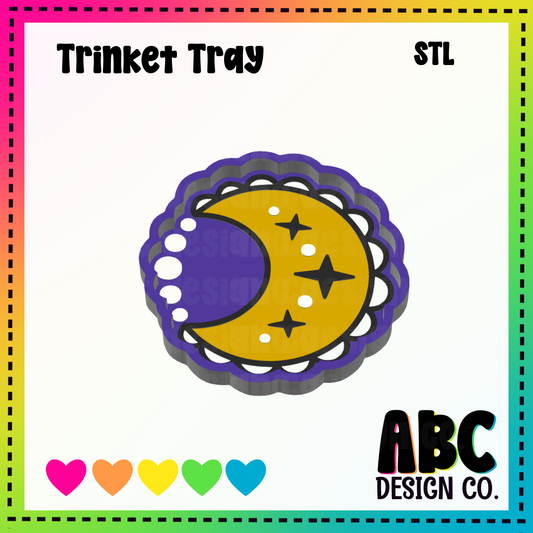 Moon - Trinket Tray - STL & 3mf - Digital Download (Copy)