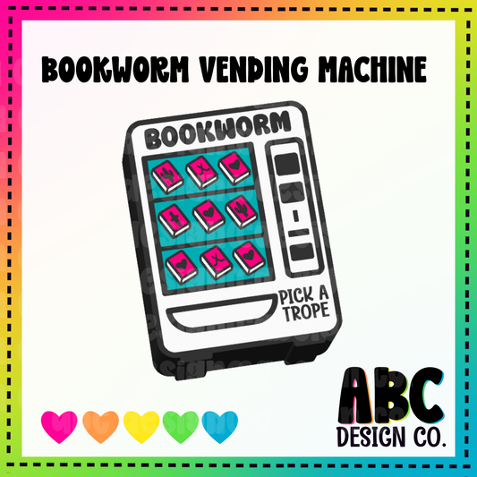 Bookworm Vending Machine - Shelf Decor - 3mf - Digital Download