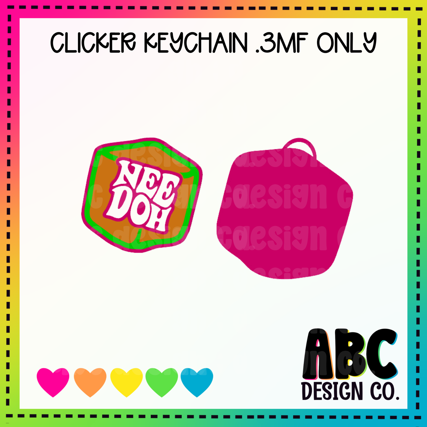 Nee Doh clicker keychain .3mf only