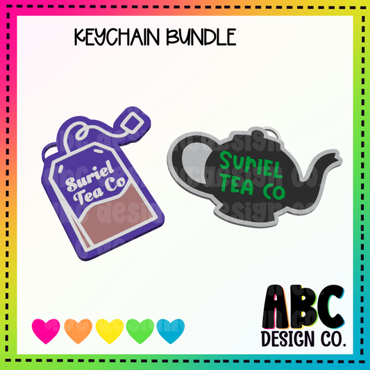 Suriel Tea Co -  Key Chain - 3mf - Digital Download