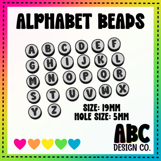 Alphabet Letter Beads - Digital Download - .3mf